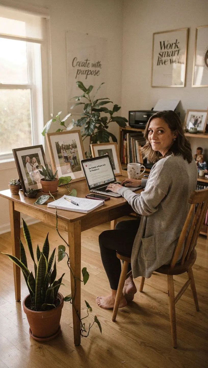Person reading a tablet with a user-friendly software tutorial on the screen, illustrating simplified tech guidance.